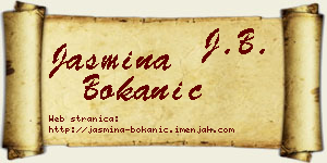 Jasmina Bokanić vizit kartica
